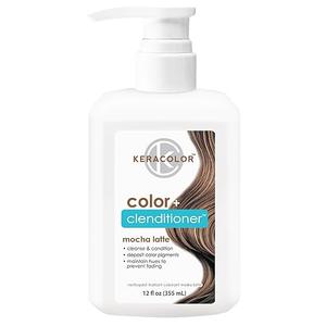 Keracolor Color + Clenditioner 3in1 ColorDepositing Conditioner, Gently Cleanses & Conditions, SemiPermanent Mocha Latte Hair Color, 12 Fl Oz