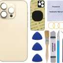 OEM Rear Back Glass Replacement for iPhone 14 Pro 6.1-inches with Reparing Toolkit and Manual (Gold)