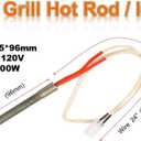 Heavy Black Enamel Fire Pot and Hot Rod Ignitor Kit Replacement Parts for Traeger and Pit boss and Camp Chef Pellet Grill (Enamel Fire Pot and Hot Rod)