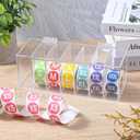 3500 Pcs Size Stickers Labels with 1 Pcs Acrylic Label Dispenser Clothing Size Sticker Label Color Round Self Adhesive Apparel Labels Stickers for T Shirt Skirt Retail 7 Sizes (XS S M L XL 2XL 2XL)