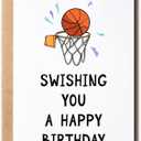 Swishing You A Happy Birthday - Pun Birthday Card - Basketball Birthday Card - Basketball Card - Card For Him - Card For Husband - Sport Card