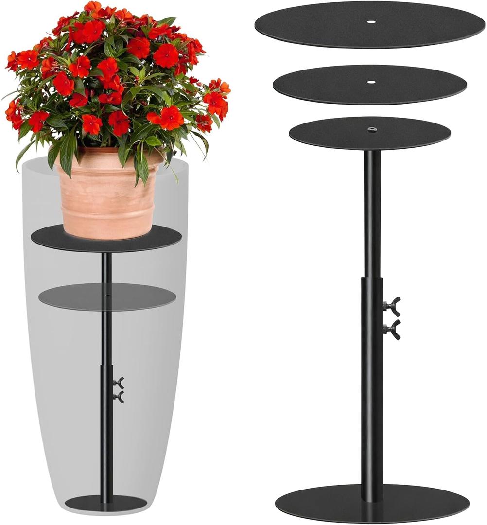 WUEURU Adjustable Plant Risers for Inside Pots,831” Plant Risers,Planter Fillers Risers for Indoor & Outdoor Tall Taper Planter Container(6" 8" 10" Base or Top)