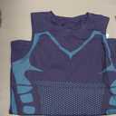 Compression Shirt Men Slimming Body Shaper Vest Crewneck Workout Shirts Tummy Control Undershirts (Purple), Small