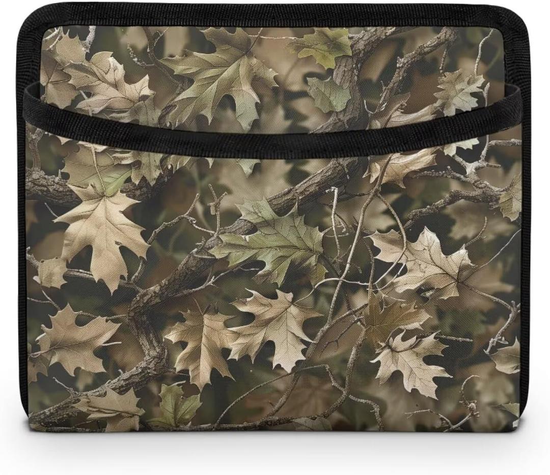 Renewold Green Hunting Camo Car Pocket Organizer Small Storage Bag for Sunglasses Keys Wallet Cell Phone Holder Auto Pouch Car Accessories Multifunction for Office Bedroom Boat Women Men Gift