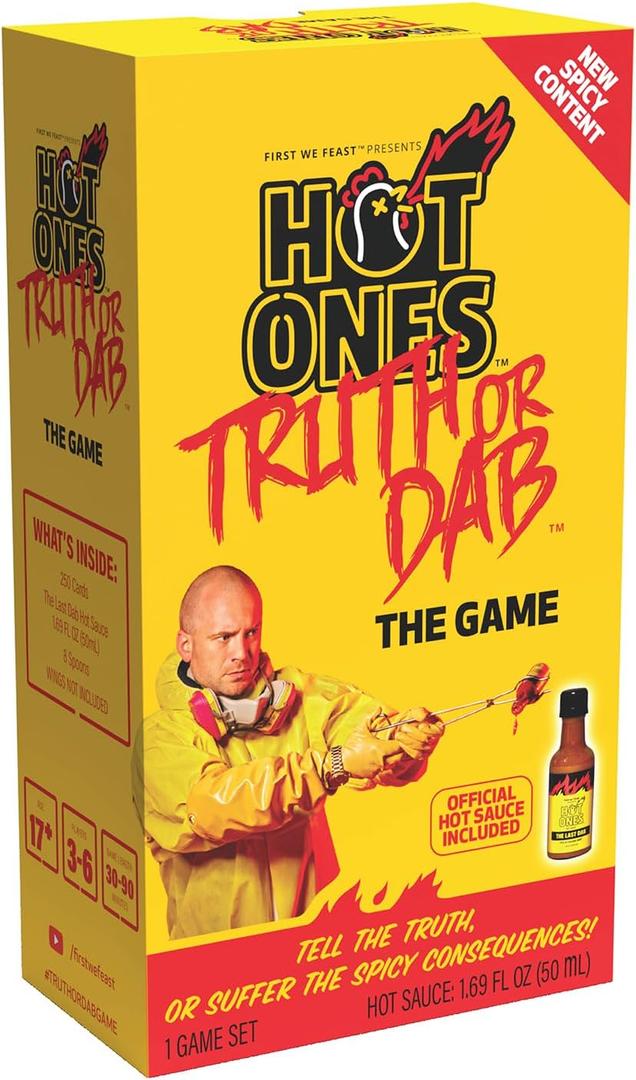 Wilder Games Hot Ones Truth or Dab The Game - Hot Sauce Included (Ages 17+), BBD: September 15, 2026