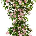 Artificial Bougainvillea Tree -5FT Faux Bougainvillea Tree with Realistic Flowers, Tall Fake Flower Tree for Indoor or Outdoor Decor, Silk Floral Plant for Living Room, Porch, Garden (Pink/White)