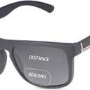 LJIMI Polarized Bifocal Reading Sunglasses UV400 Protection Blue Light Blocking Glasses Black Tinted Bi-Focal Sun Readers, 2.5x