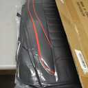 Leather Car Seat Covers Full Set, Universal Faux Leather Car Seat Covers 5 Seats, Automotive Seat Covers for Most Sedans SUVs Trucks, Front and Rear Seat Covers,Wine Red