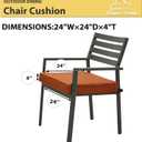 Outdoor Chair Cushion, Olefin Outdoor Seat Cushions with Removable Cover, Rain-Proof and Fade Resistant Patio Chair Cushion Set of 2, 24 x 24 x 4 Inch (Woven Russet Confetti)