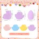 Easter Makeup Sponge Set - 12 Pcs Bunny Chick Egg Shape Makeup Blender, Soft Latex-Free Beauty Sponge for Foundation, Powder & Cream, Wet/Dry Use, Gentle Easter Presents for Women & Makeup Lovers