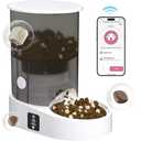 PAPIFEED Rechargable Automatic Cat Feeders - 5G WiFi Pet Feeder with APP Control, 4L Timed Cat Feeders for Dry Food, 1-10 Meals Per Day, 12 Portions Per Meal, Easy to Clean