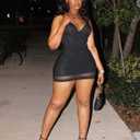 Women's Spaghetti Strap Bodycon Mini Dress Sexy Deep V Neck Sleeveless Club Party Short Dresses (Black, M)