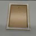 Large Rectangular Natural Wood Picture Frame With Decorative Beads- Perfect for 5x7 Single Photos - Farmhouse Gift Idea for Family and Friends