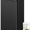 EKO Nova Sensor Trash Can, 21 Gallon/80 Liter Stainless Steel Rectangular Touchless Motion Sensor Trash Can, Matte Black