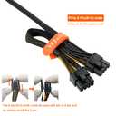 YEZriler PCIe Cable - 8 Pin Male to Dual 8 Pin (6+2) Male Power Adapter, Sleeved 25-inch+9-inch (63cm+23cm) for Seasonic PSUs
