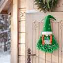 St. Patrick's Day Wreath Decoration,Green Ribbon Door Wreath Gnome, Holiday Hanging Decor for Door Wall Home Bar Party Outdoor Indoor Supply
