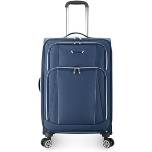 Traveler's Choice Lares Softside Expandable Luggage with Spinner Wheels, Navy, Carry-On 22-Inch