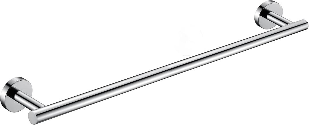 Nolimas Polished Chrome Bath Towel Bar Single Bars Towel Rack Rod Classic Wall Mounted Stainless Steel Bathroom Towel Bar Kitchen Toilet Towel Shelf Single Layer, 24inch