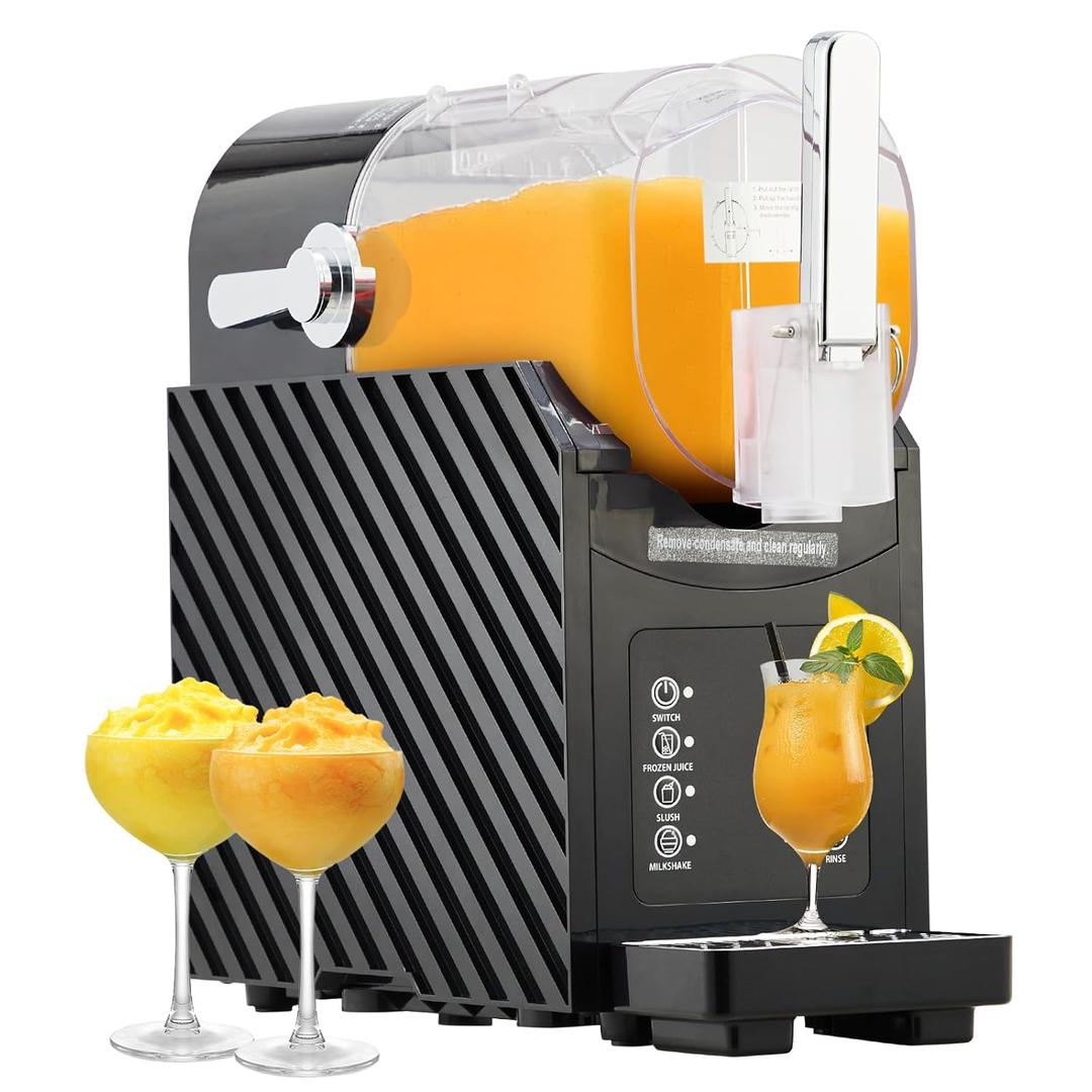 Slushie Machine 84oz (2.5L), Frozen Drink Maker with 3 Preset Modes (Slush, Frappe, Milkshake), LED Display, Auto-Clean & One-Touch Dispensing, Ideal for Margaritas, Smoothies & Ice Cream