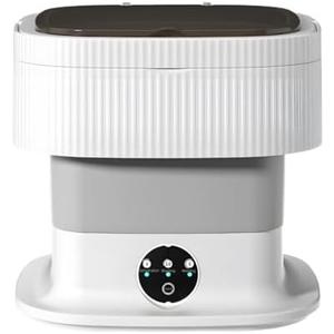 Portable washing machine,10L, Foldable Washer,3 Modes Deep Cleaning of Underwear, Baby Clothes and Other Small Clothes. Suitable for Apartments, Hotel, Camping, Dormitories and Travel (Grey)