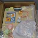 OOOK Wooden Baby Walker with Wheels, Montessori Baby Push Walker, Sit to Stand Walker for Baby Boy 6-12 Months, Toddler Standing Activity Center for Boys and Girls