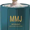 Portable Bathtub for Adults, Easy to Assemble Collapsible Bathtub 31.5"L x 26", Suitable for Travel, Camping and Outdoor Activities (Green, L)