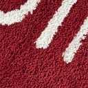 Red Merry Christmas Bath Mat for Bathroom Decorations 16W x 24L Winter Snowflake Cute Seasonal Xmas Bathroom Mat Non Slip Washable Microfiber Shaggy Absorbent Christmas Bath Rug