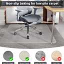 Office Chair Mat for Carpet Floor, Heavy Duty Desk Chair Mat for Low/No Pile Carpeted Floors, Anti Slip Carpets Protector for Home Office (48" x 30")