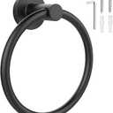 SetSail Towel Holder for Bathroom Wall Matte Black Towel Ring Stainless Steel Hand Towel Holder Heavy Duty Towel Hanger for Bath, Kitchen (1 pack)
