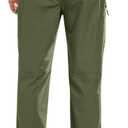 Men's Casual Cargo Pants Workout Sweatpants Joggers Stretch Hiking Drawstring Tactical Trousers (Green, XL)