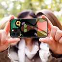 Compatible with iPhone 14 Pro Max Case,Sunflower Girl B 14 Pro Maxs Women Girls Case,Shockproof Anti-Slip Drop Protection with Soft TPU Bumper