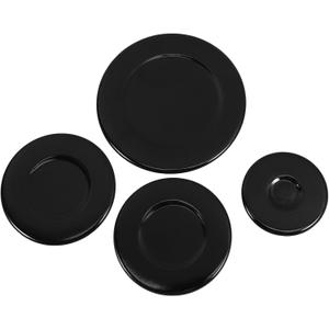 DOITOOL Gas Stove Burner Caps Replacement Kit 4 Pieces 3.93 Inch Fire Covers for Stove Burner Heads Even Heating Gas Hob Covers Kitchen Accessories