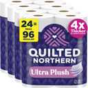 Quilted Northern Ultra Plush Toilet Paper, 24 Mega Rolls = 96 Regular Rolls, 3X Thicker*, 3 Ply Soft Toilet