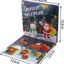 Ogrmar Christmas Advent Calendar for Kids Holiday Countdown Calendar with 24 Pcs Micro Lovely Silicone Doll Key Ring Christmas Holiday Gift for Children