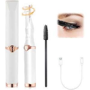 Electric Heat Eyelash Curler for Women, 2025 Upgraded 2-in-1 Clip-Type Eye Lash Curler, USB Rechargeable with 24H Long Lasting, 3 Temperature Modes and 8 Second Fast Heating (White)