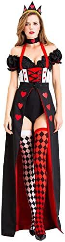 IBTOM CASTLE Women Halloween Dresses - Adult Cosplay Dance Clothes with Crown Fancy Dress Up Photoshoot Birthday Party, XL