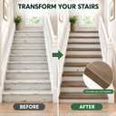 4Pcs Non Slip Stair Treads, 47x11.8inch Stair Tread Cover for Stairs,Walnut