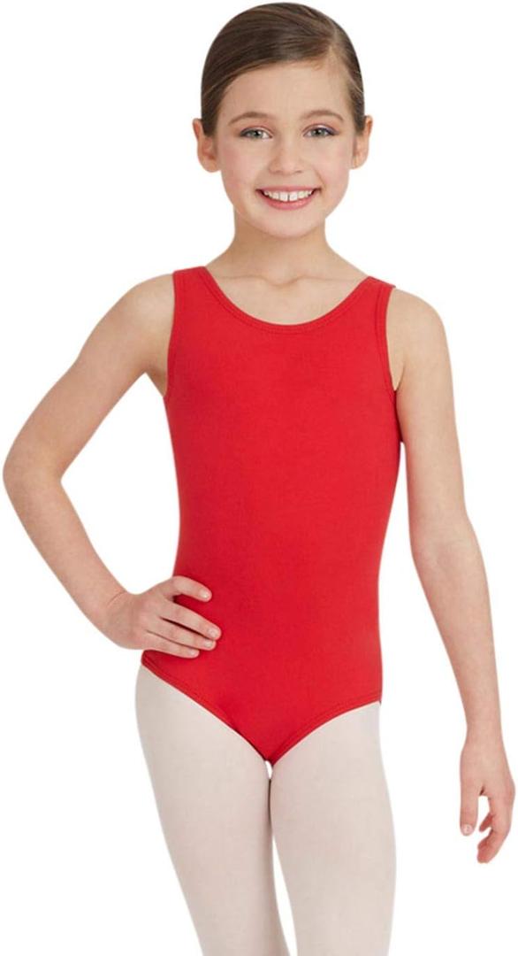Capezio girls Team Basic Tank Leotard Size L (12-14) , Red