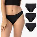 Neione Period Underwear Menstrual Panties Comfortable Modal Bikini Cheeky Briefs for Women Girls Size S