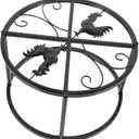 balacoo Sturdy Circular Metal Chicken Coop Stand Feeders and Waterers Holder Easy Install Clean Feeder Rack