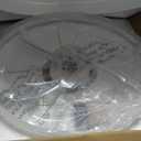 VOLISUN RGB Ceiling Fans with Lights and Remote, 23.6in Low Profile Ceiling Fans with Light Flush Mount, White Fandelier LED Fan Light, Modern Bladeless Ceiling Fan for Bedroom, Living Room