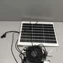 Solar Powered Fan Kit, Weatherproofed Exhaust Fan Air Ventilation Equipment with 25W Solar Panel and 2 High-Speed 5 Inch Dual Fans, Kit for Outside Chicken Coops, Pet House, Attics, Greenhouses, Shed