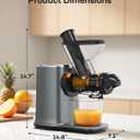 Silonn Slow Juicer, Cold Press Juicer Machines with Soft & Hard Modes, High Juice Yield Masticating juicer for Fruits & Vegetables with Reverse Function