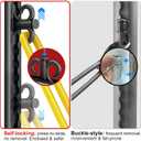 Adjustable Resistance Band Wall Mount System with Automatic Locking 80", Stainless Workout Hook,Resistance Band Wall Anchor,Fitness Equipment Accessorie for Suspension Training,Exercise Band,Home Gym