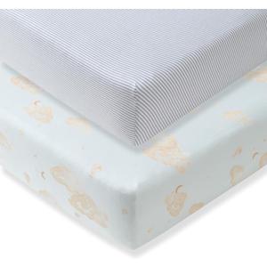 Burt's Bees Baby Essential Organic Cotton Fitted Crib Sheet, Breathable for Boy Girl Standard Crib & Toddler Mattresses