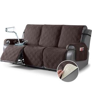 TAOCOCO 100% Waterproof Recliner Sofa Cover Non Slip Couch Cover for 3 Seat Reclining Sofa, Split Reclining Couch Covers 3-Piece with Straps, Washable Sofa Slipcover for Kids Pets(3 Seater, Chocolate) : Home & Kitchen