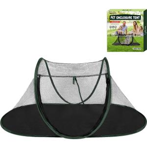 Cat Tent Outdoor, Pet Enclosure Tent Suitable for Cats and Small Animals, Indoor Playpen Portable Exercise Tent with Carry Bag (Dark Green)