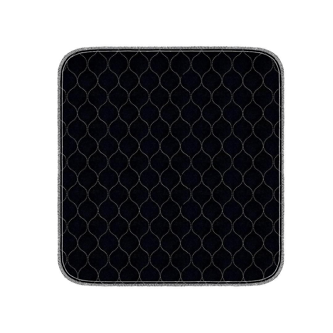 Washable Incontinence Chair Pads Heavy Absorbent Chair Pads for Incontinence Waterproof Seat Protector Pads Chuck Pads Washable for Adults Elderly Kids Pets 21"X22"(1Pack) Black