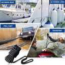 Dock Lines & Ropes Boat Accessories - 4 Pack 3/8" x 15' Double Braided Nylon Dock Lines with 12 Loop Excellent 5800 lbs Breaking Strength Marine Rope for Kayak Pontoon Boats up to 30ft Boating Gifts