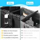 Universal Forward-Facing Stroller Wagon Support Bar,Length Adjustable Crossbar with Hook-Built in,Easy to Install & Remove Bus-Style Seating Upgrade Accessories